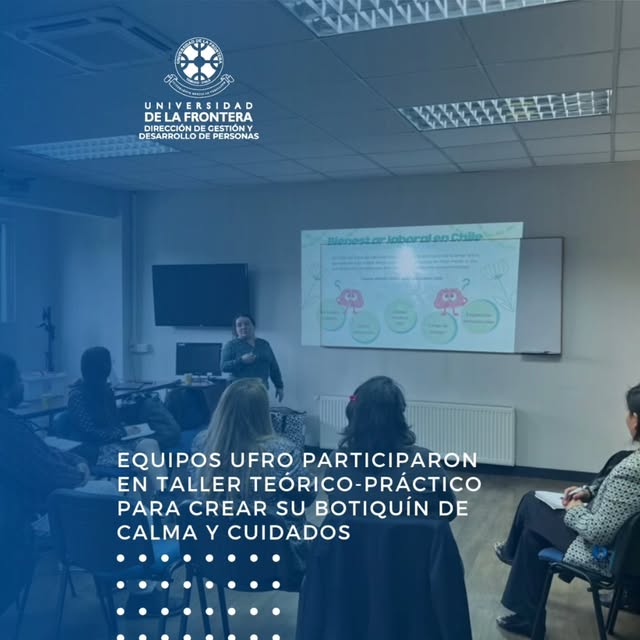Equipos UFRO participando en un taller de bienestar